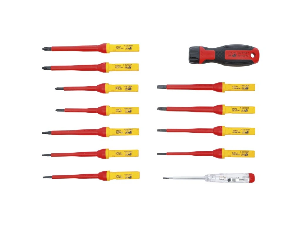 BGS 35814 Elektrikářské šroubováky VDE s vyměnitelnými dříky, sada 13 dílů