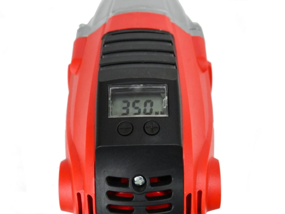 Heidmann H00516 Rázový utahovák 1/2", elektrický, s LCD displejem, 150-350 Nm, s hlavicemi 17-22 mm (GEKO)