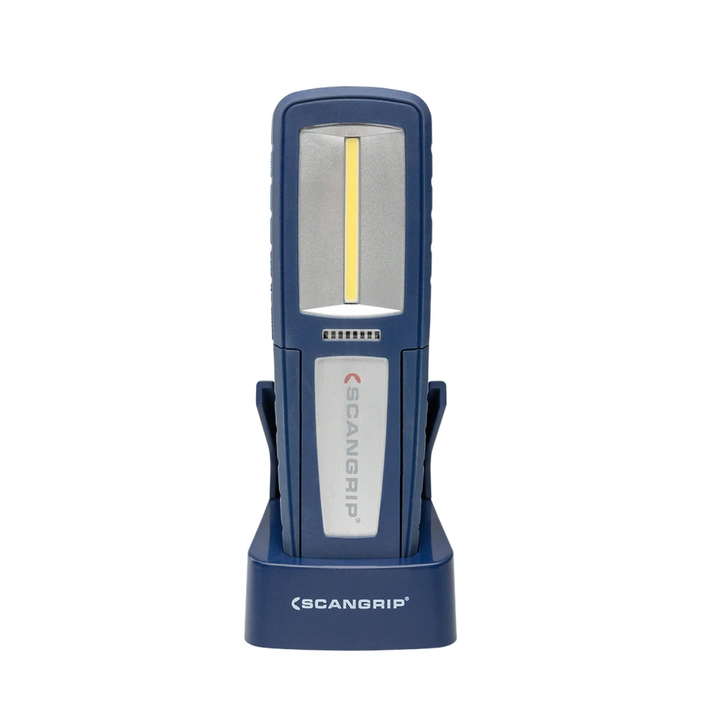 Scangrip UNIFORM Pracovní svítilna LED, aku, s nabíjecí stanicí, až 500 lm, 2600 mAh