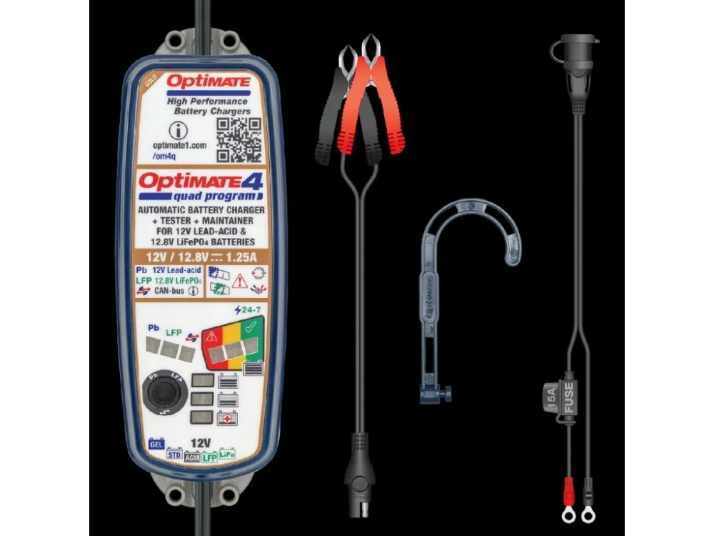 TECMATE OPTIMATE 4 QUAD PROGRAM (12V/1,25A) Nabíječka autobaterií - TM630