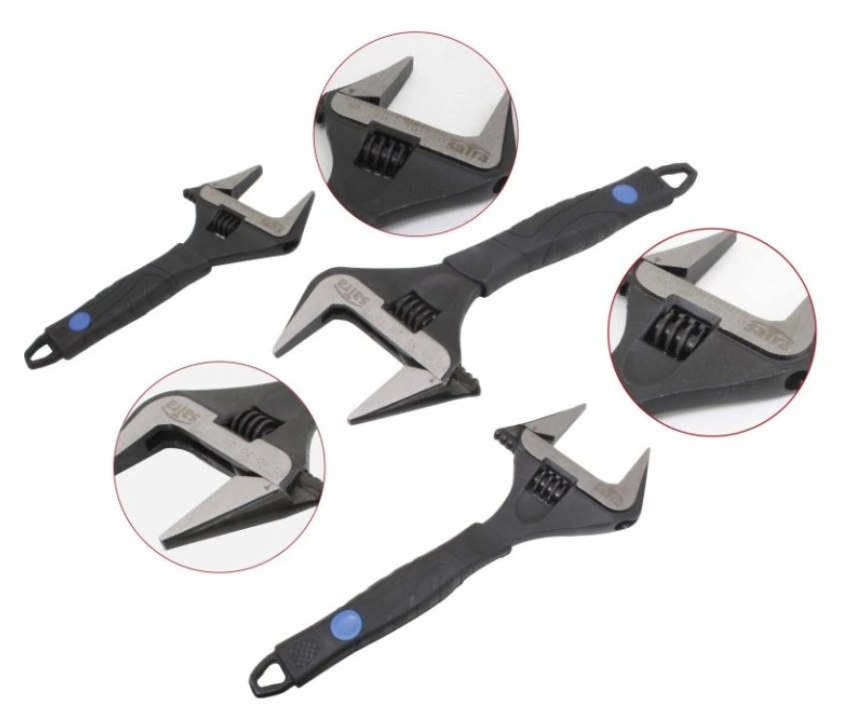 SATRA S-AW3E Švédské klíče, stavitelné, extra široké, celkový rozsah 32-55 mm