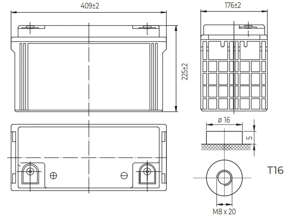 Leaftron LTG12-120 gelový záložní, bezúdržbový, akumulátor 12V/120Ah