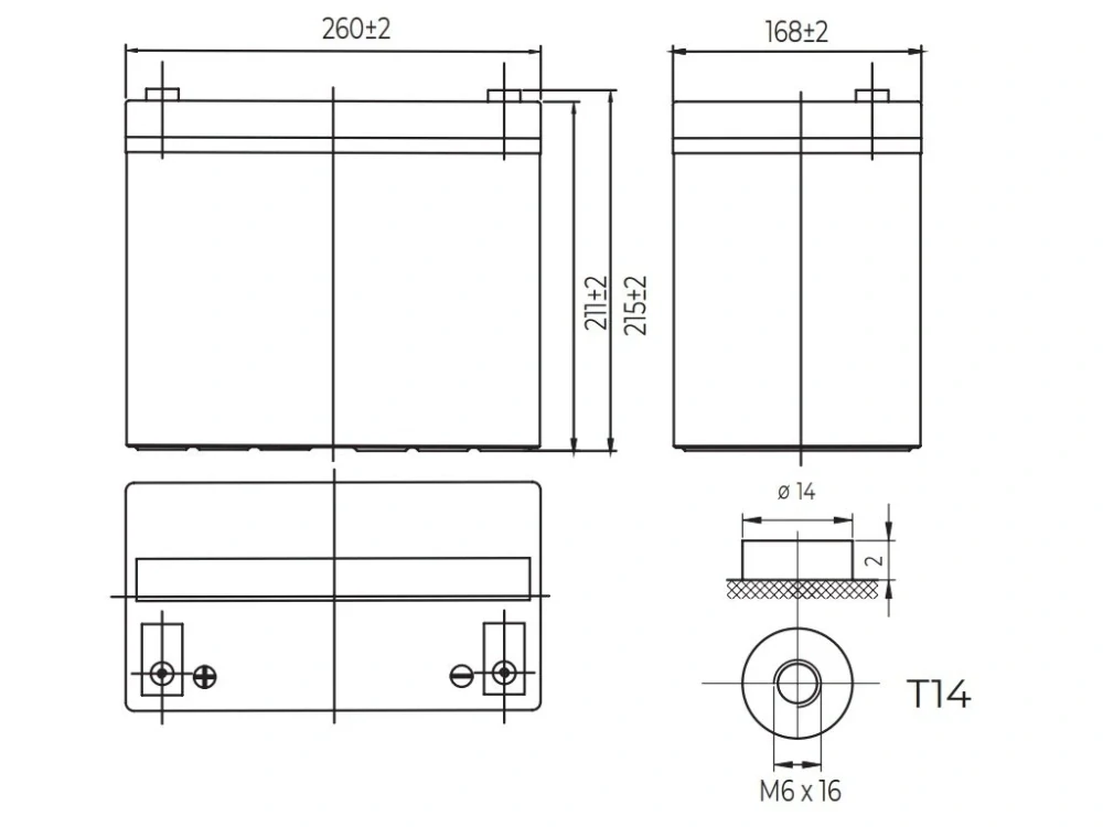 Leaftron LTG12-75 gelový záložní, bezúdržbový, akumulátor 12V/75Ah
