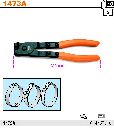 Beta Tools KLEŠTĚ NA SPONY OETIKER 1473A