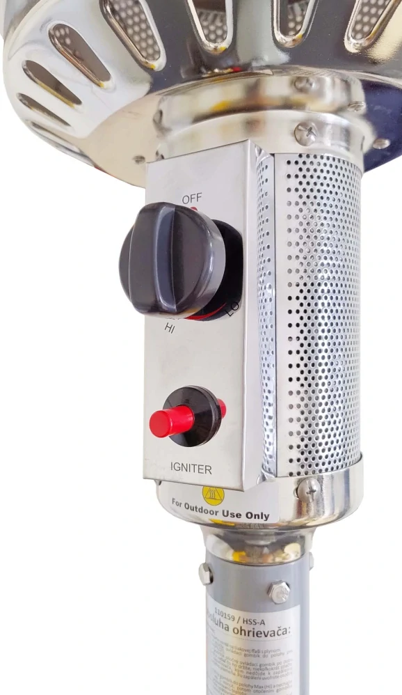 PRECIS 110159 zahradní topidlo vč. příslušenství - stříbrné