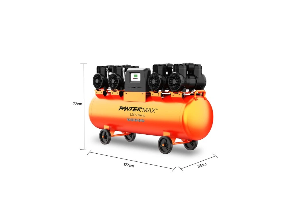 PANTERMAX®AirFlow® 120 SILENT SET1 bezolejový tichý kompresor 5,8kW + 5-dílná pneu sada