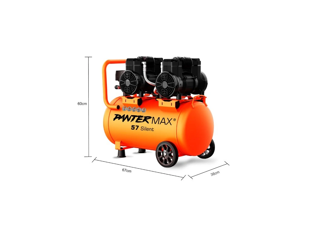 PANTERMAX®AirFlow® 57 SILENT bezolejový tichý kompresor 2,9kW, 76dB, 10bar