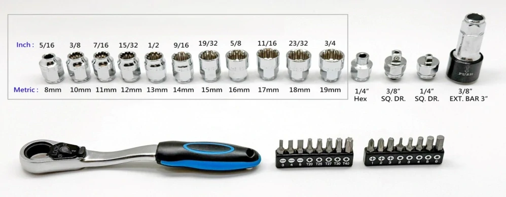 MAGG Profi 080238 Gola sada 32 dílů - 1/4", 3/8"