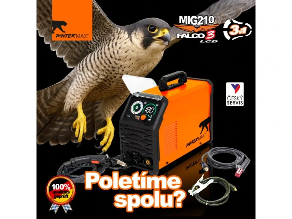 PANTERMAX MIG210FALCO 3! invertorová svářečka MIG/MMA/TIG