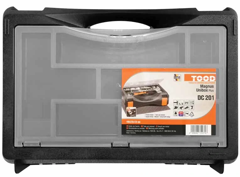 TOOD DC201 Plastový kufr na vrtačku 350x330x140mm