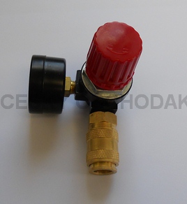 Nuair regulátor tlaku 1/4" včetně manometru D40 a výstupní rychlospojky - 9051305