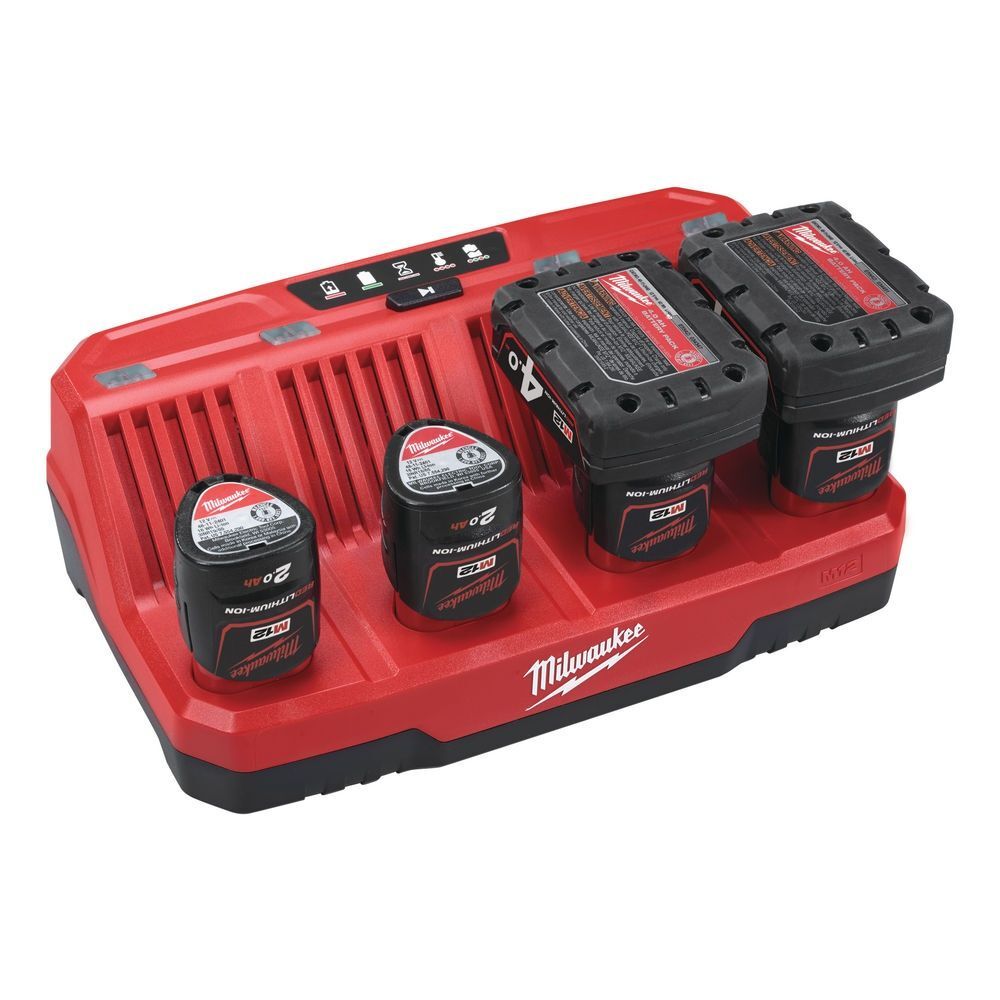 MILWAUKEE M12 C4 Nabíječka baterií Li-Ion 12V, 4 porty - 4932430554