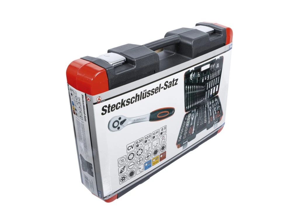 BGS Kraftmann 15217 Gola sada 1/4", 3/8" a 1/2" Super Lock, 176 dílů