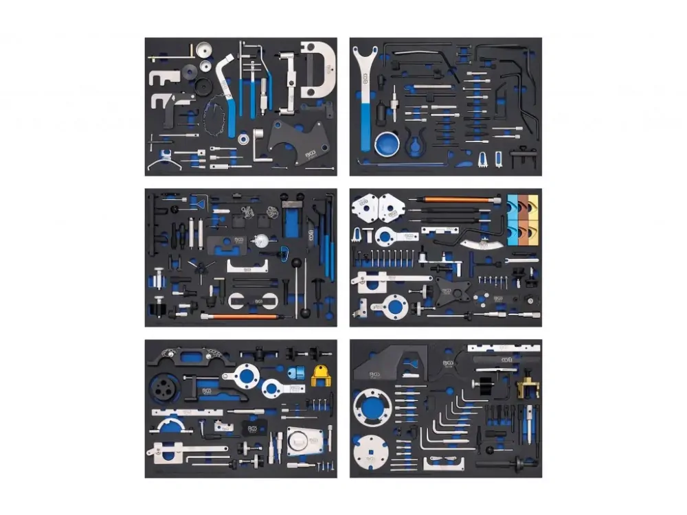 BGS 6076 Aretace rozvodů na evropská i asijská auta, maxi sada v dílenském vozíku