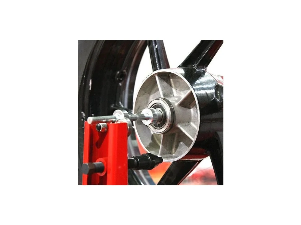 JMP 722.35.22 Vyvažovačka statická na vyvážení motocyklových kol, vypletení a vymezení házivosti