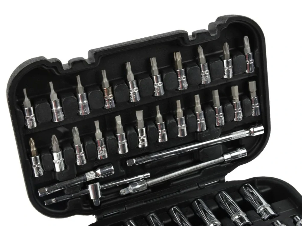 GEKO G10153 Gola sada 1/4" - ráčna, hlavice a bity, 56 dílů