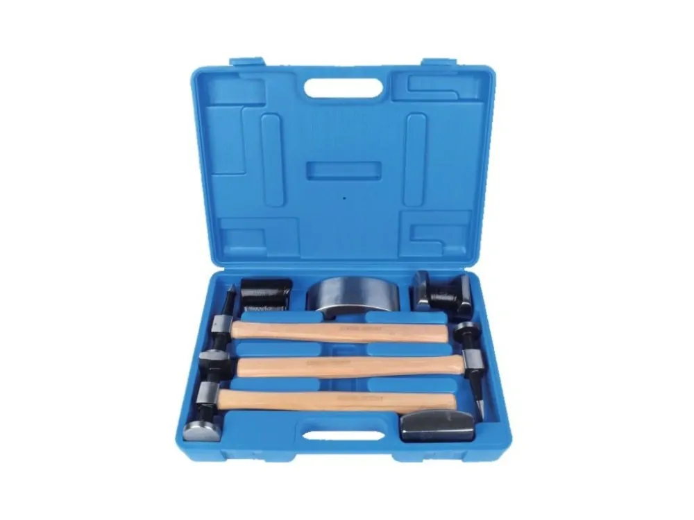 QUATROS QS14753A Klempířská sada karosářského nářadí, 3 kladiva, 4 babky