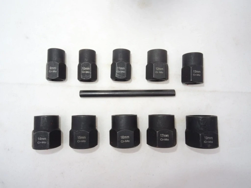 QUATROS QS50928 Hlavice na poškozené šrouby 3/8" 9-19 mm, sada 11 dílů