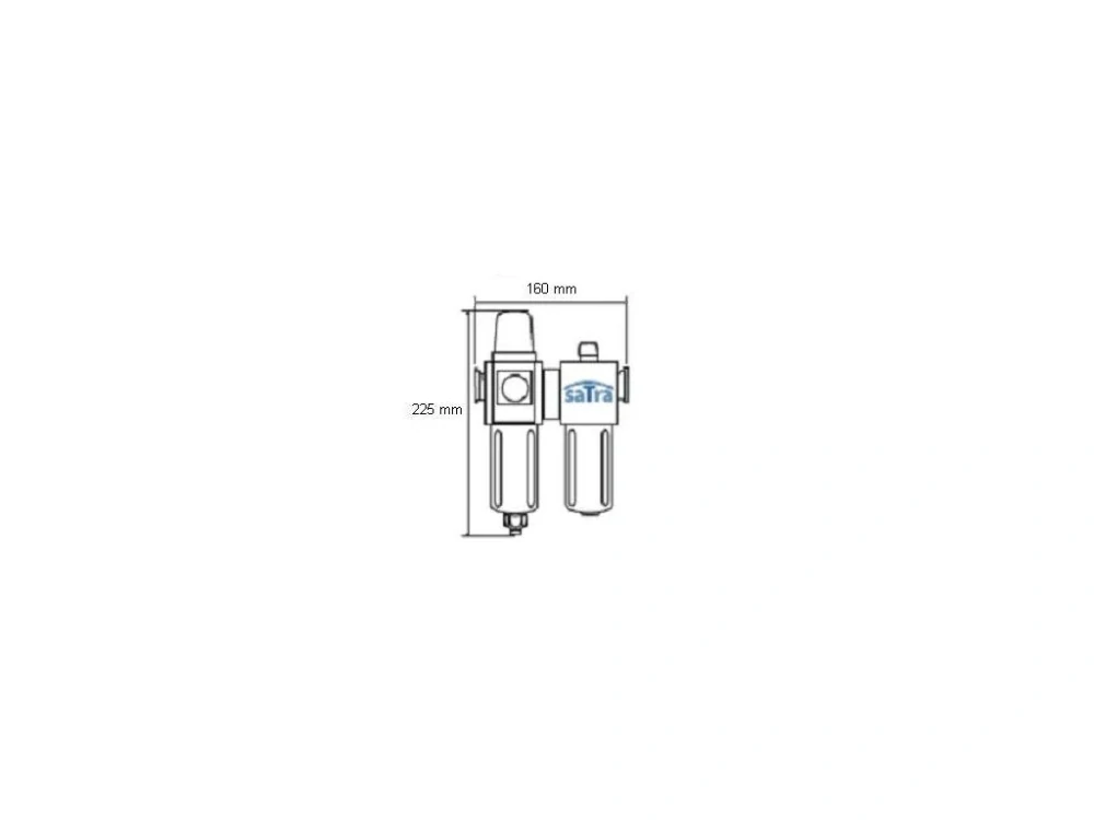 SATRA S-817S Regulátor tlaku vzduchu 1/2", 10 bar, s odlučovačem a přimazáváním
