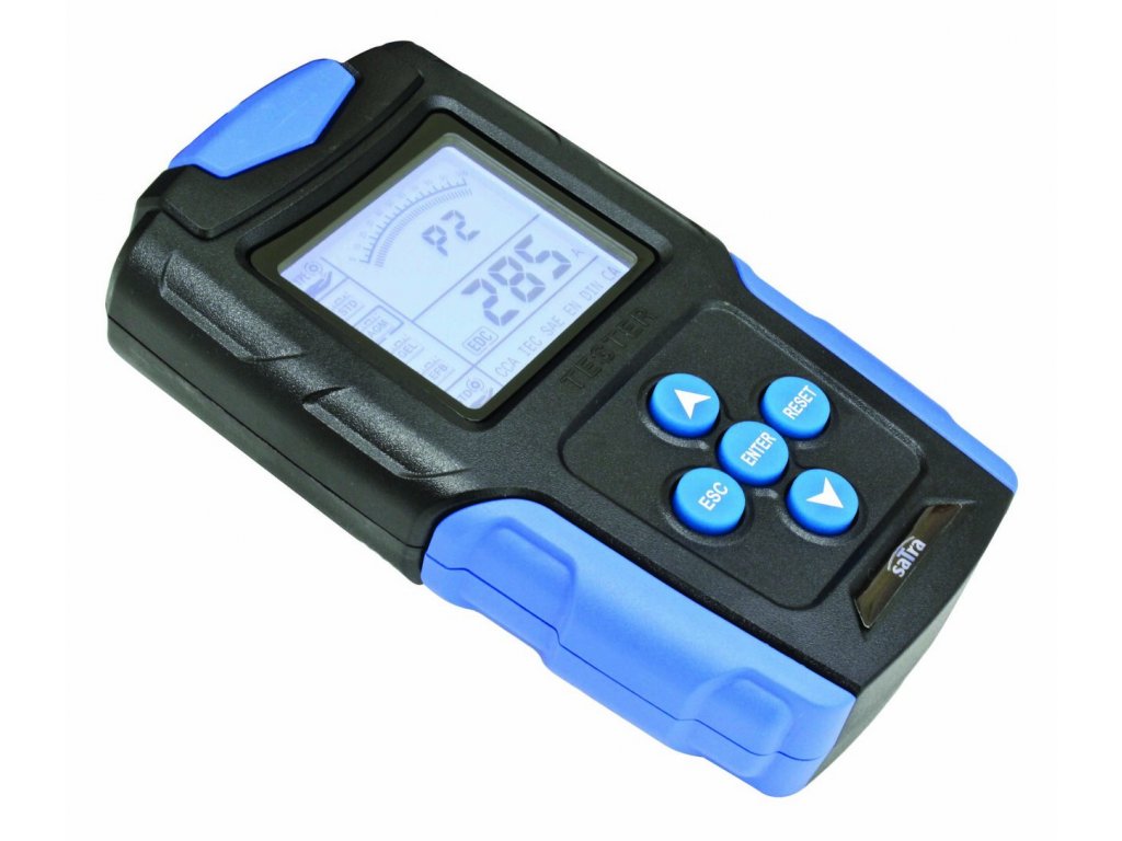 SATRA S-LBA1224 Tester baterií s LCD displejem, 12-24 V, 3-200 Ah