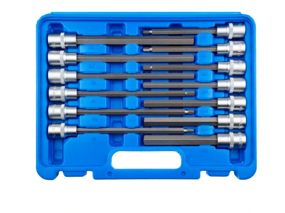 SATRA S-SH3012 Zástrčné hlavice Imbus 1/2", H5 - H19, krátké, střední a extra dlouhé, sada 30 ks