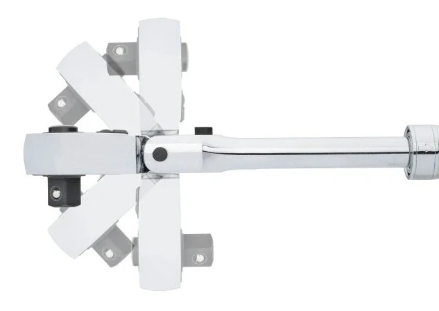 Vigor V6612N Teleskopická ráčna, kloubová, 1/2", 90 zubů, s přepínáním směru, 350-490 mm