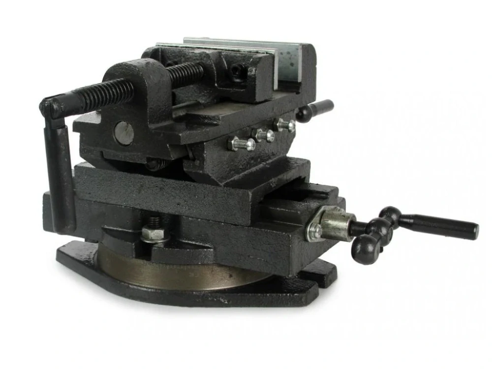 MAR-POL M36090 Křížový strojní svěrák, otočný, čelisti 100 mm