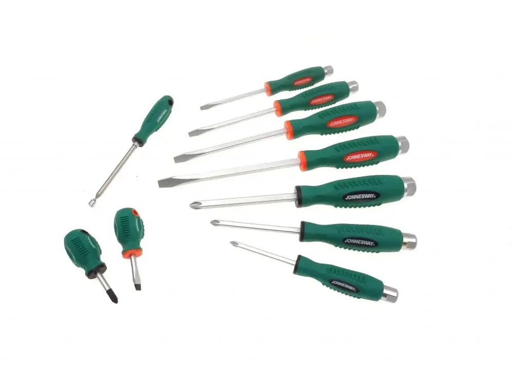 JONNESWAY D70PP10S Sada úderových šroubováků, ploché a křížové, 10 kusů
