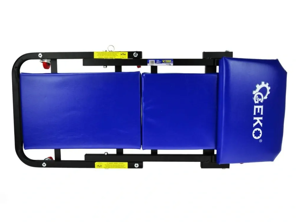 GEKO G02098 Dílenské skládací lehátko, sedátko 2 v 1, pojízdné