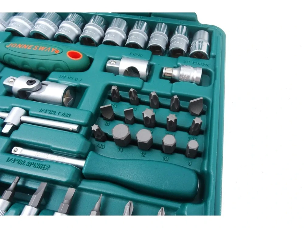 JONNESWAY S04H52482S Gola sada 1/4" a 1/2", šestihran, očkoploché klíče, 82 ks