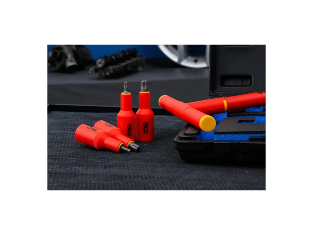 BGS 7131 Zástrčné hlavice TORX 1/2" VDE pro elektrikáře, T20-T55, sada 10 dílů