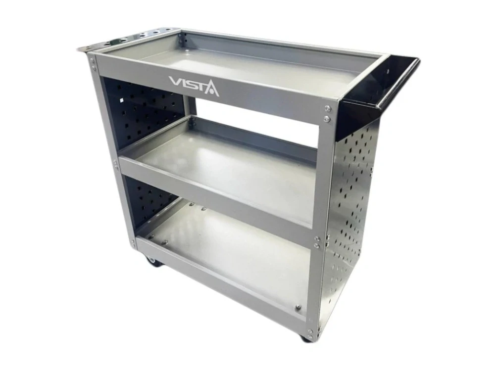 VISTA V-H3TC Dílenský vozík, 3 police, 12 háčků, 80x35x74 cm