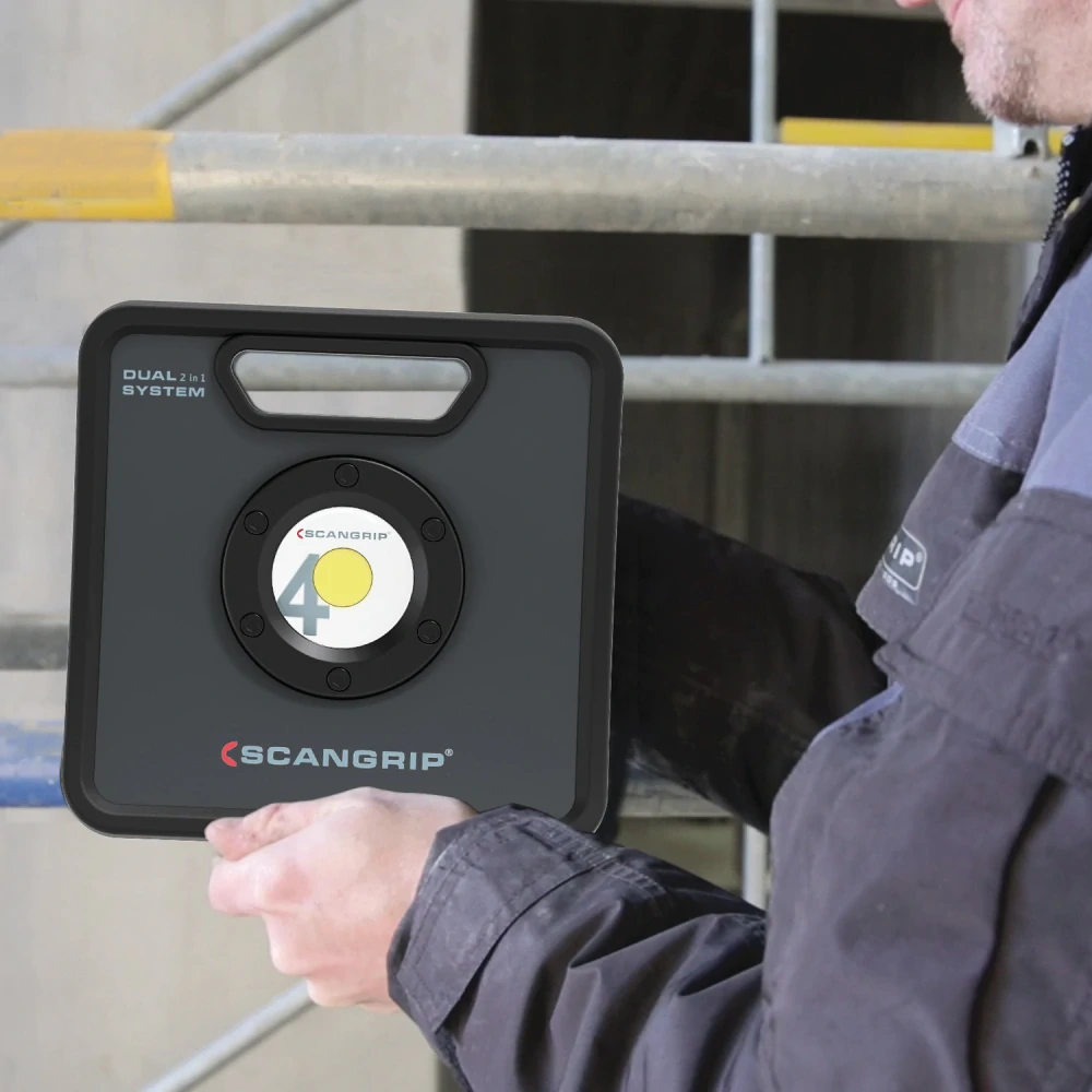 Scangrip NOVA 4 C+R Pracovní svítilna LED, kompaktní, nabíjecí, až 4000 lm, 1010 mAh