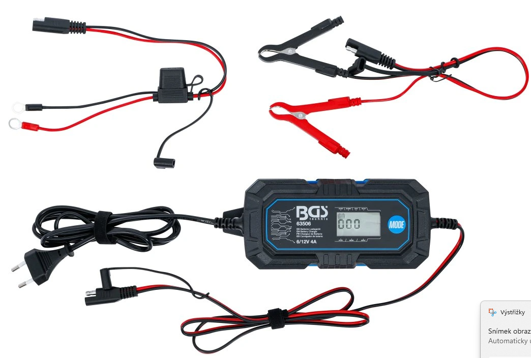 BGS 63506 Digitální nabíječka baterií 6/12 V (4 A), pro baterie 4-120 Ah