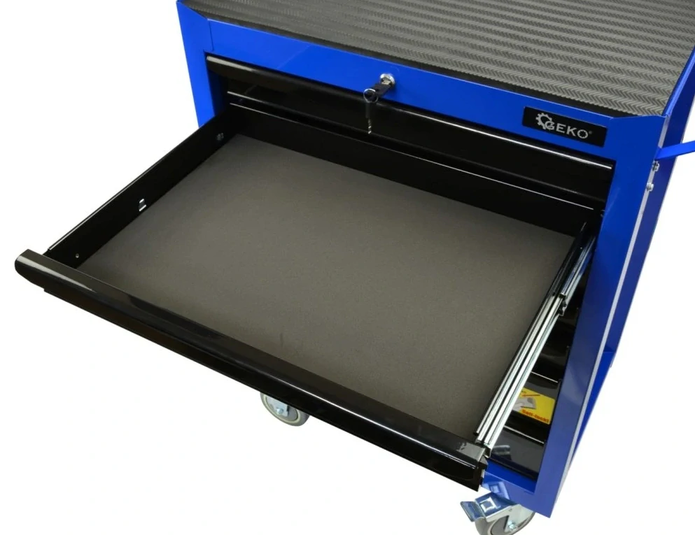GEKO G10807 Dílenský vozík na nářadí, prázdný, 7 zásuvek, rozměry 765 x 460 x 995 mm