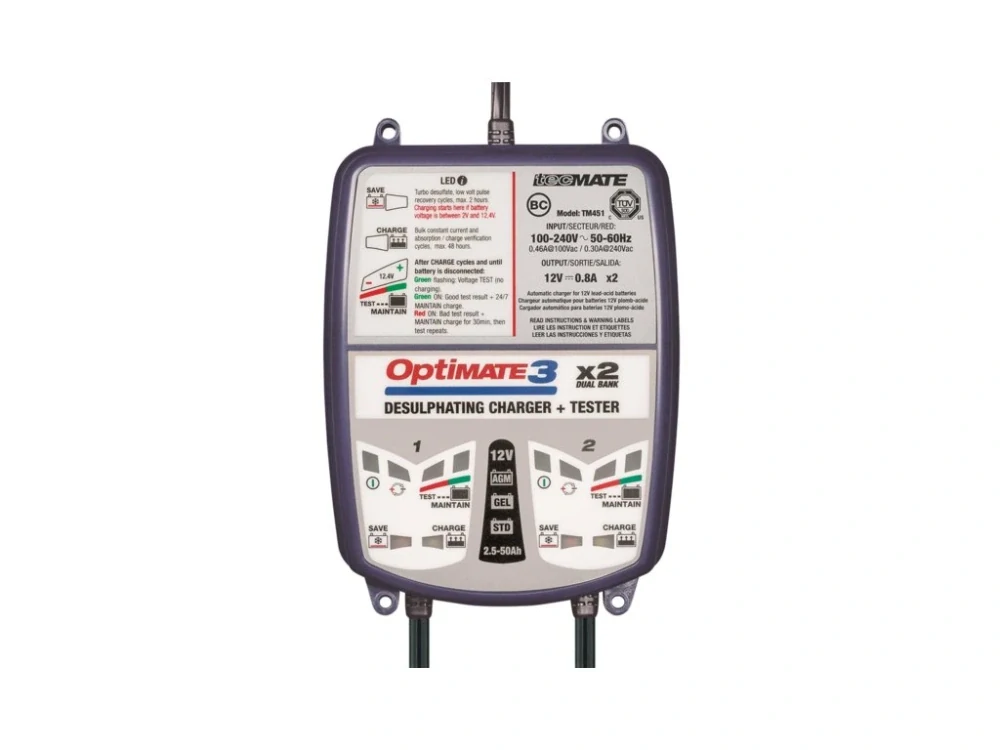 OPTIMATE 3 x 2 Dual Bank TM450 nabíječka autobaterií 12V/0,8A