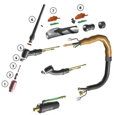 Schweisskraft TIG hořák SR 18, 4 m - 1104024