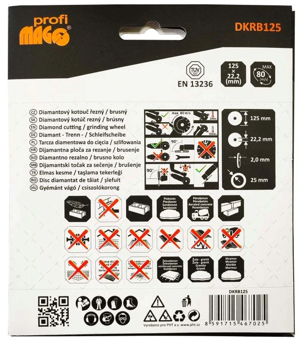 MAGG Profi DKRB125 Diamantový kotouč RB 125x22,2mm