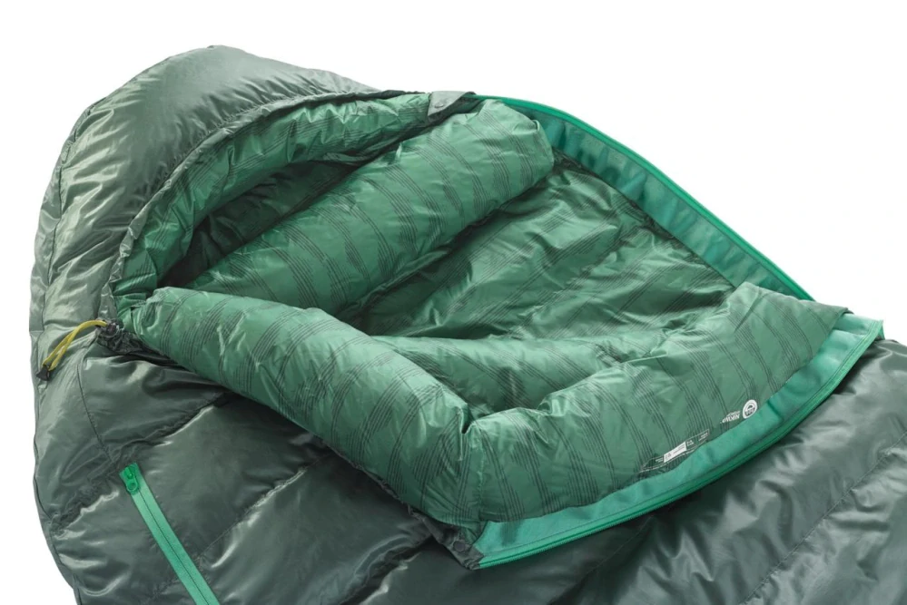 Therm-a-Rest QUESTAR 32F/0C Long Balsam péřový spacák šedozelený