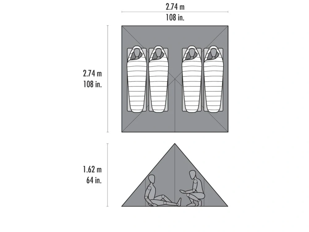MSR FRONT RANGE ULTRALIGHT TARP SHELTER Green přístřešek pro 4 osoby zelený