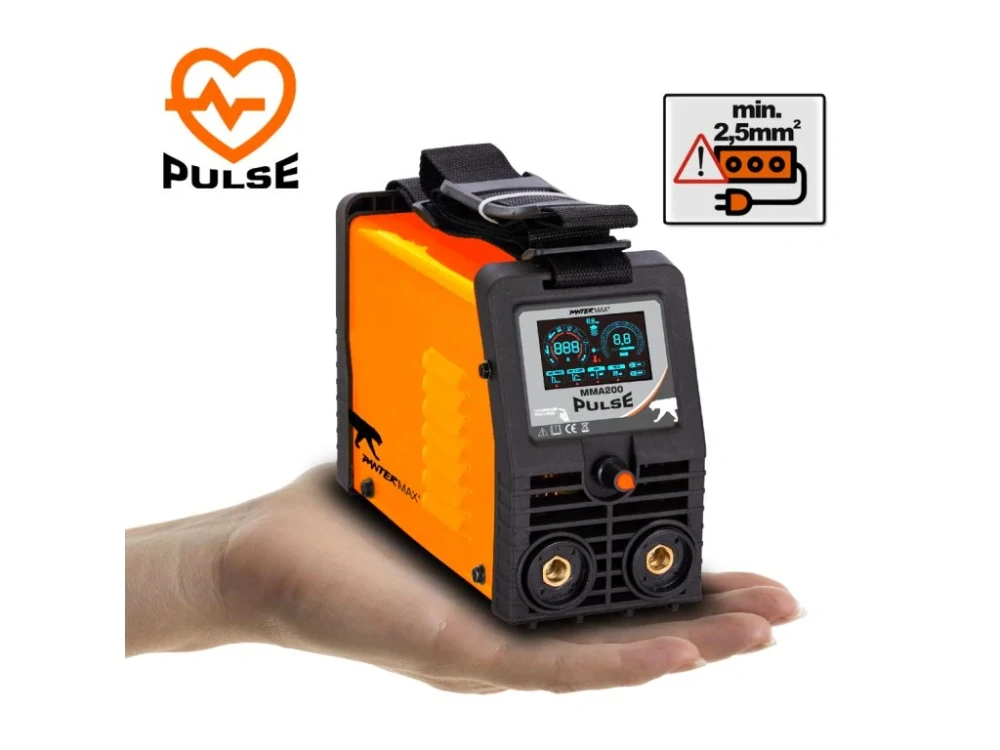PANTERMAX MMA200pulse SET4 invertorová svářečka MMA/TIG + KUKLA + ELEKTRODY