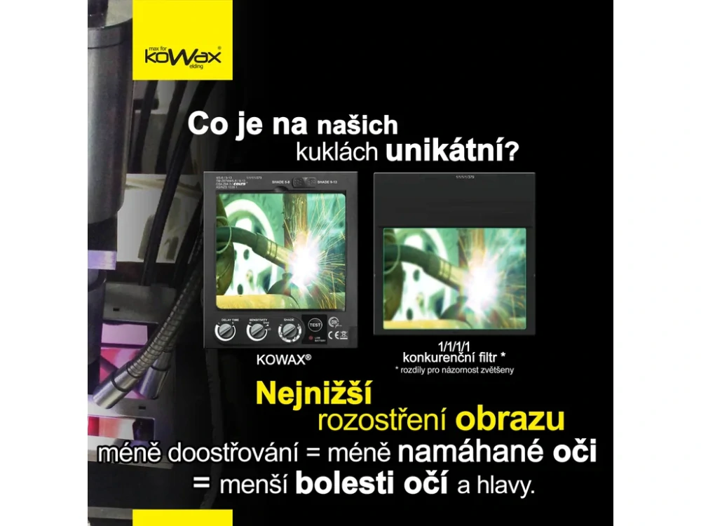 KOWAX KWX825ARC++ svařovací kukla samostmívací