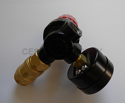 Nuair regulátor tlaku 1/4" včetně manometru D40 a výstupní rychlospojky - 9051305