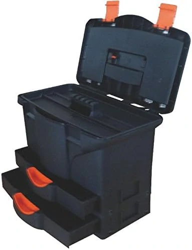 TOOD TBR102 Plastový pojízdný kufr, tažná rukojeť 460x330x730mm s 2x zásuvka