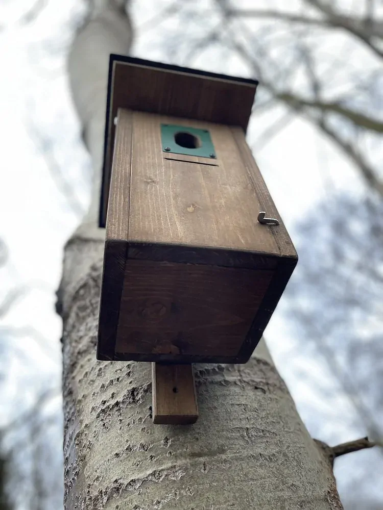 Univerzální dřevěná ptačí budka hnědá - PELA04