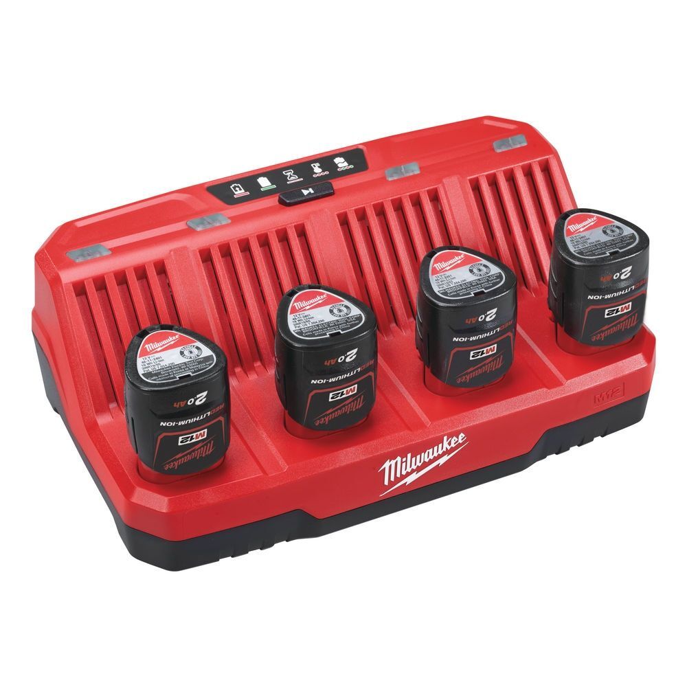 MILWAUKEE M12 C4 Nabíječka baterií Li-Ion 12V, 4 porty - 4932430554