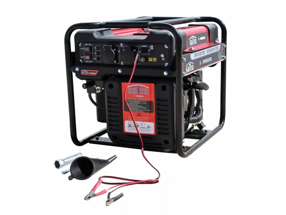 SATRA S-THOR35IG Benzínová invertorová elektrocentrála 3500 W, 2 zásuvky 230 V a nabíječka baterií