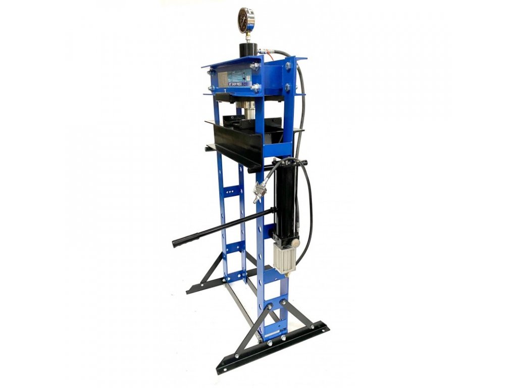 ASTA A-30021 Hydraulicko-pneumatický dílenský lis 30t, s manometrem
