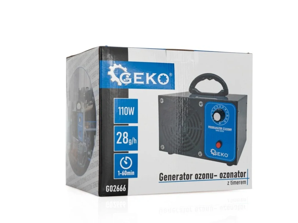 GEKO G02666 Generátor ozonu - čistič vzduchu, 28000mg/h, 230V/50Hz, s časovačem