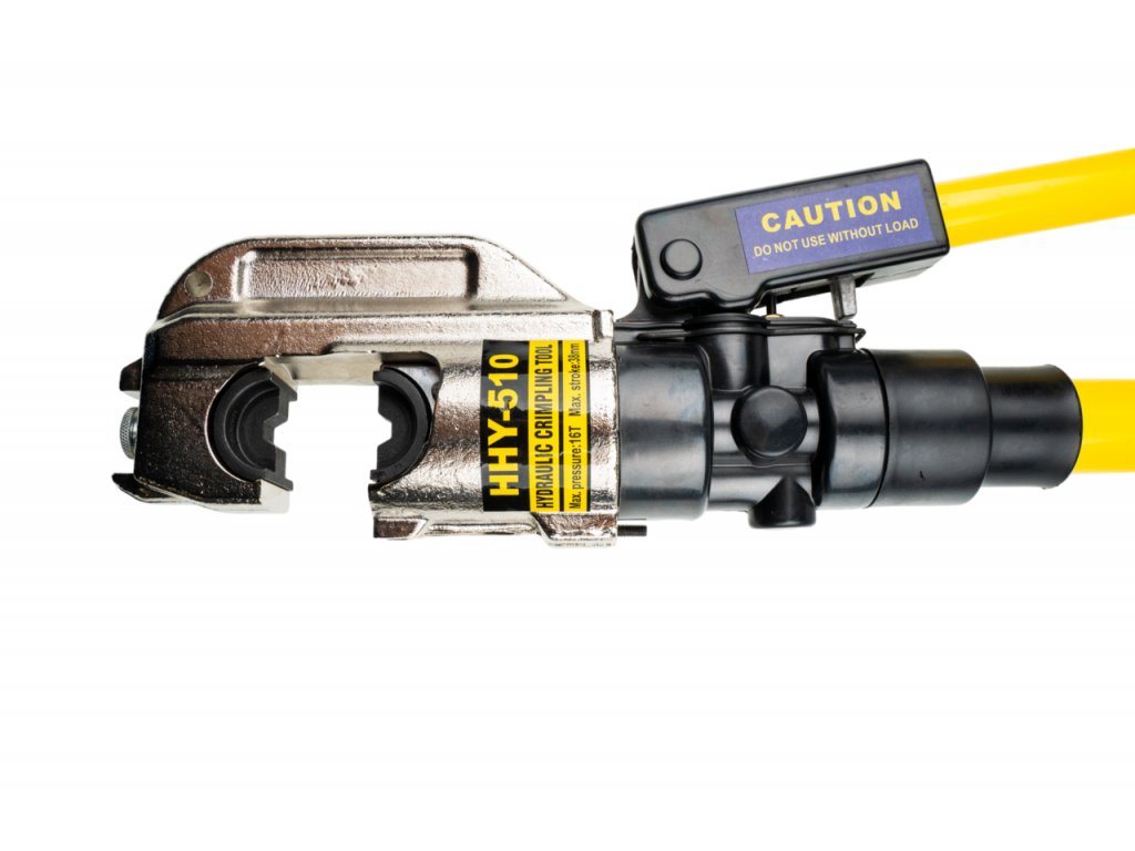 GENBORX HHY-510 Hydraulické lisovací kleště na kabelová oka a spojky, síla 11 tun, C-hlava